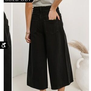 Bohme Bruce Culottes small 27 Women's Black Wide-Leg Jeans